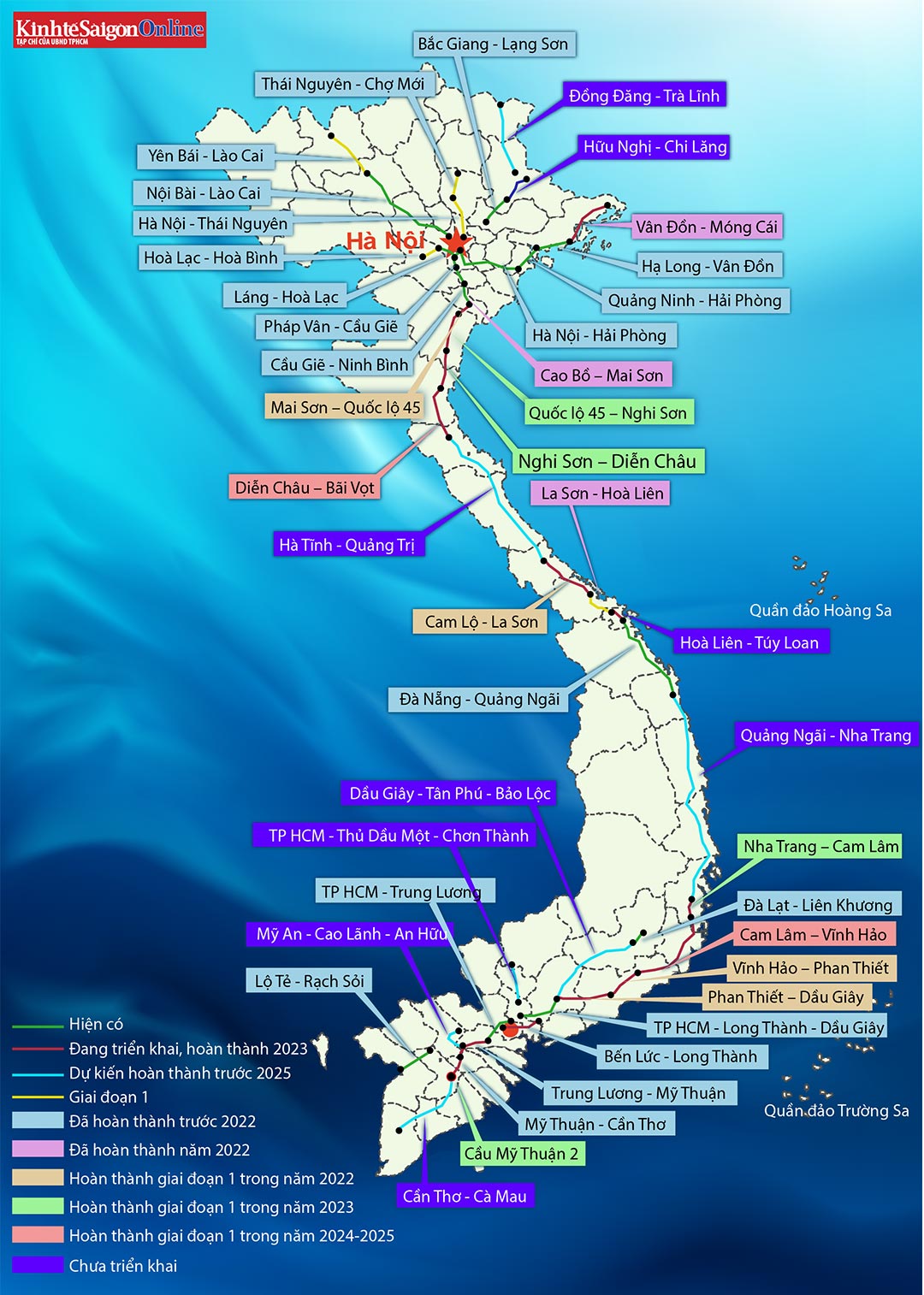 Thông tin bản đồ quy hoạch cao tốc Bắc  Nam đầy đủ nhất