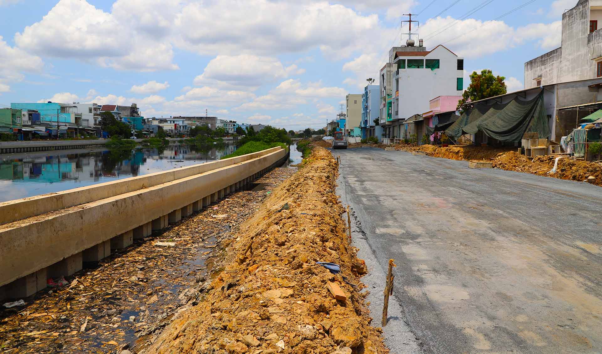 Dự án xây dựng hạ tầng và cải tạo môi trường kênh Tham Lương – Bến Cát – rạch Nước Lên. Ảnh: Minh Hoàng