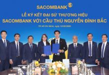 Cầu thủ Nguyễn Đình Bắc chính thức trở thành đại sứ thương hiệu Sacombank